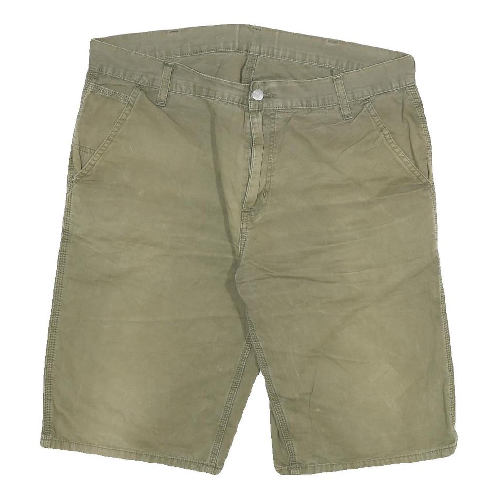 CARHARTT Mens Shorts Green Casual Cotton Blend 2XL W36 Workwear Durable