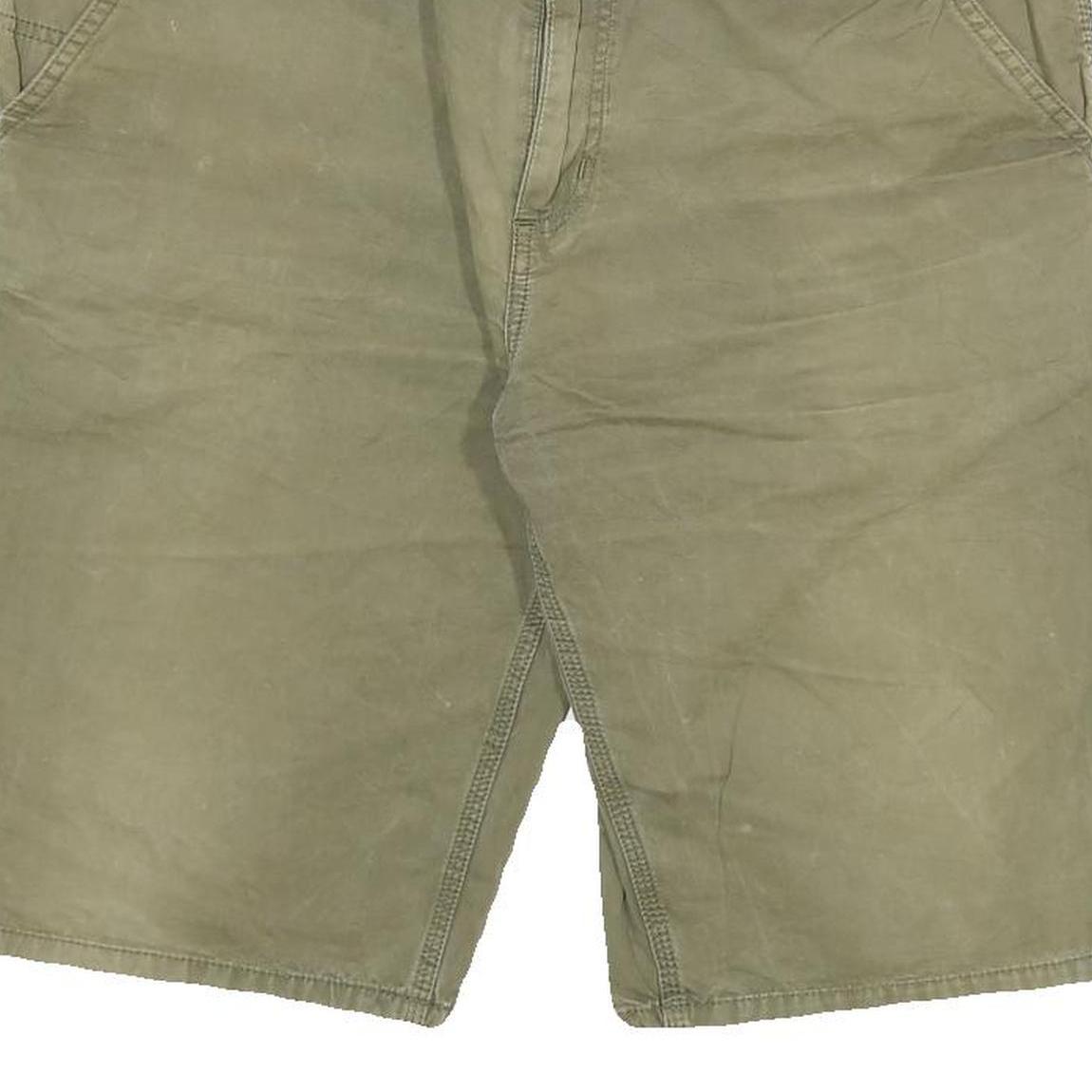 CARHARTT Mens Shorts Green Casual Cotton Blend 2XL W36 Workwear Durable