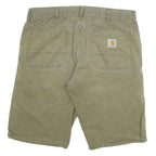 CARHARTT Mens Shorts Green Casual Cotton Blend 2XL W36 Workwear Durable