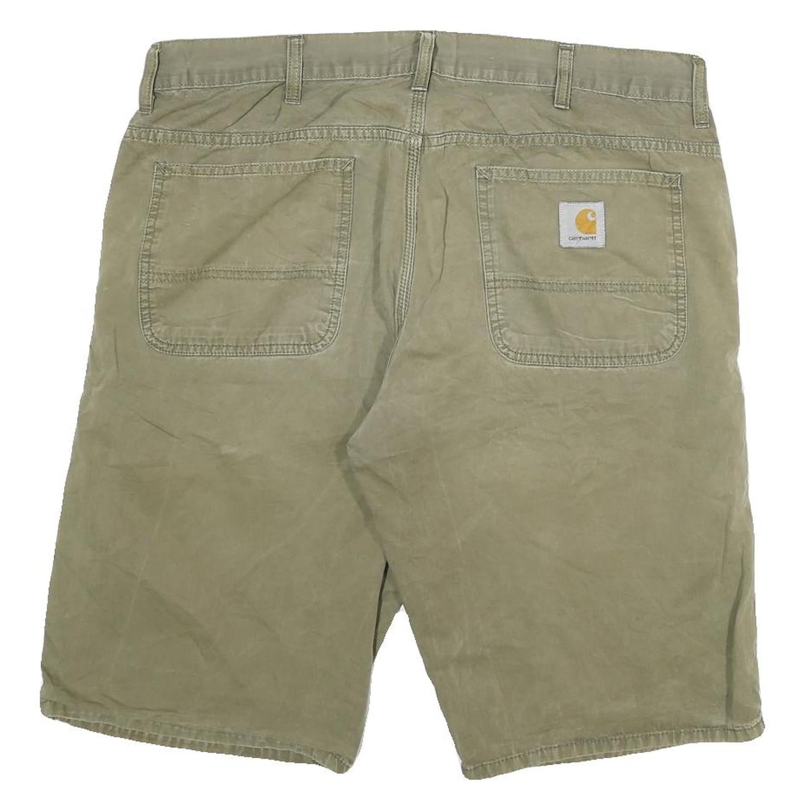 CARHARTT Mens Shorts Green Casual Cotton Blend 2XL W36 Workwear Durable