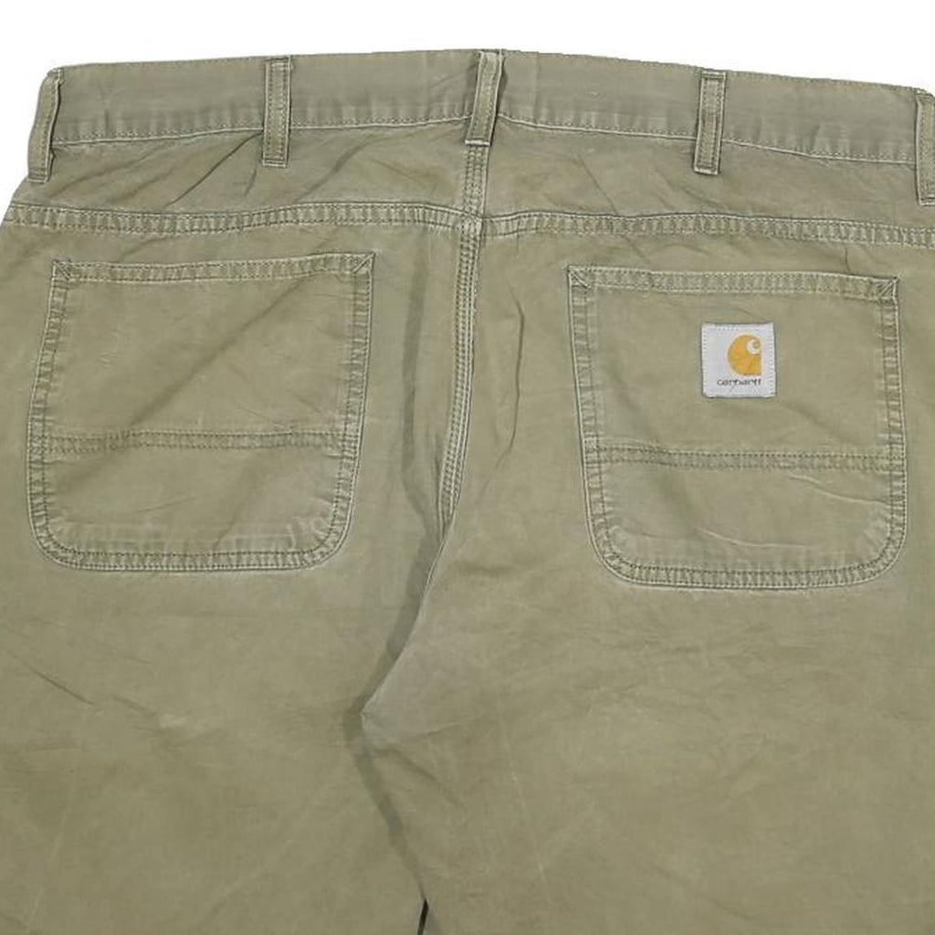 CARHARTT Mens Shorts Green Casual Cotton Blend 2XL W36 Workwear Durable