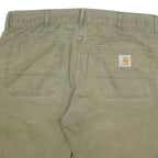 CARHARTT Mens Shorts Green Casual Cotton Blend 2XL W36 Workwear Durable