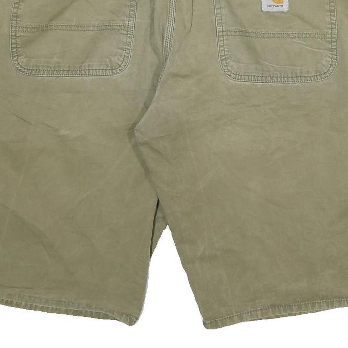CARHARTT Mens Shorts Green Casual Cotton Blend 2XL W36 Workwear Durable