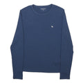 ABERCROMBIE & FITCH Womens Blue Long Sleeve Crew Neck T-Shirt L Cotton Blend