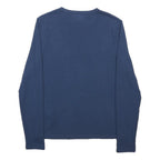 ABERCROMBIE & FITCH Womens Blue Long Sleeve Crew Neck T-Shirt L Cotton Blend