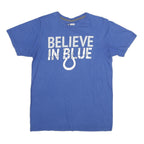 NFL Mens Blue Believe In Blue Graphic T-Shirt M Short Sleeve Crew Neck