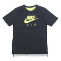 NIKE Mens Black Yellow Air Graphic T-Shirt M Short Sleeve Crew Neck Cotton Blend