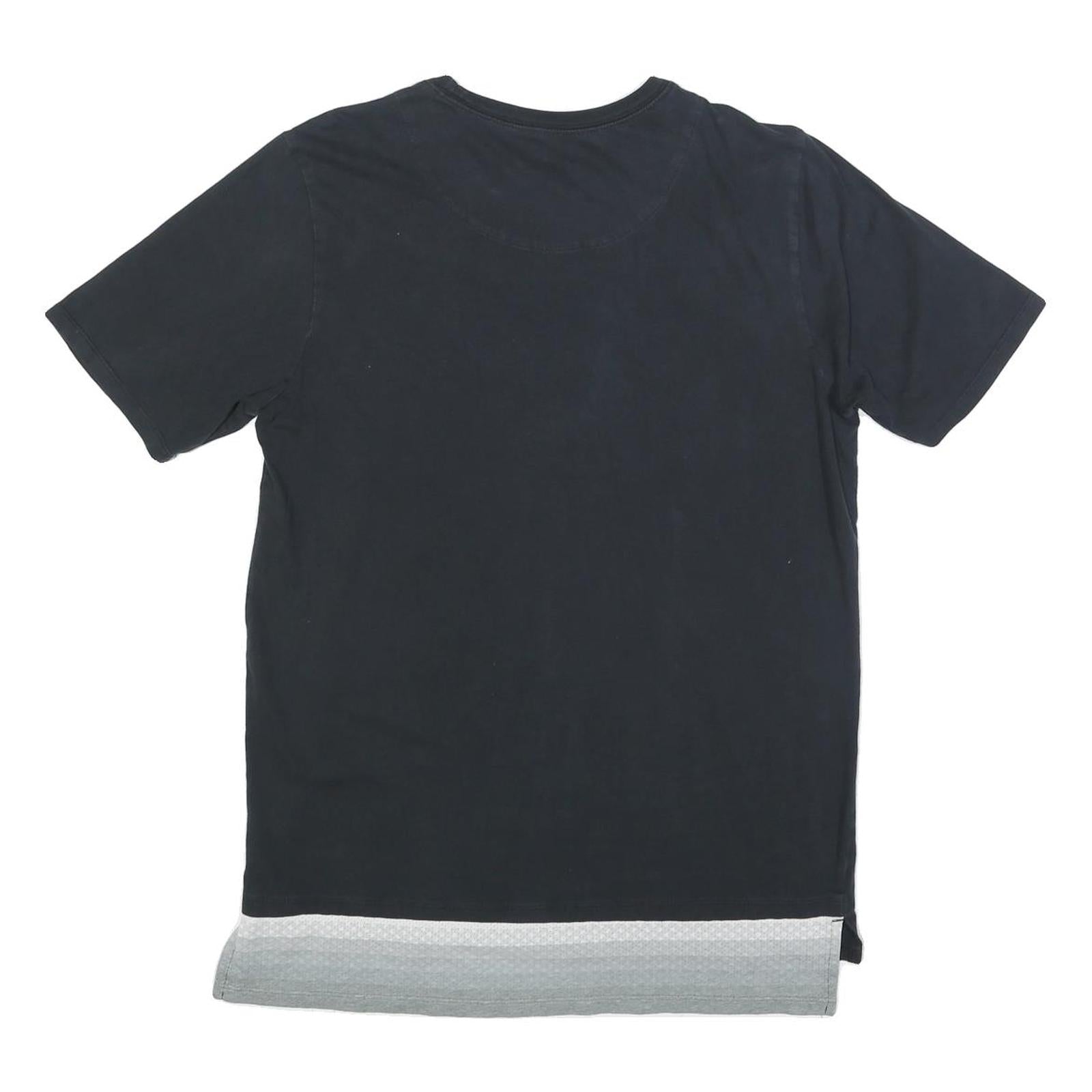 NIKE Mens Black Yellow Air Graphic T-Shirt M Short Sleeve Crew Neck Cotton Blend