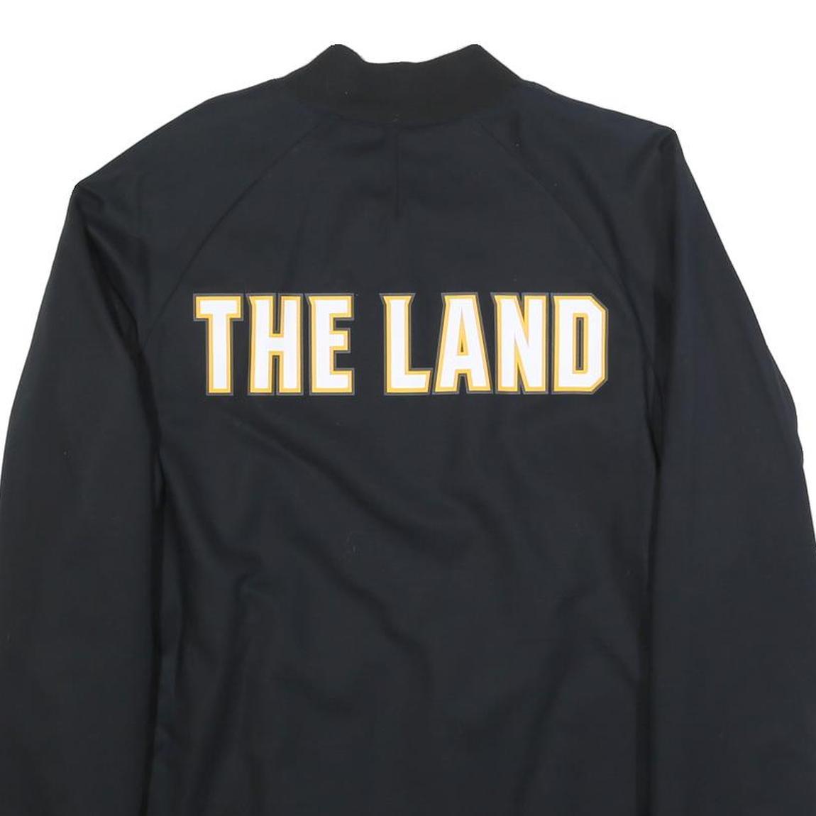 NIKE Mens Black Yellow Cleveland Cavaliers Jacket M Cotton Blend Zip NBA