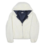 FILA Girls White Hooded Zip Up Jacket 11-12Y Polyester Blend Casual Outerwear