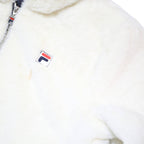 FILA Girls White Hooded Zip Up Jacket 11-12Y Polyester Blend Casual Outerwear