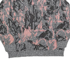 IMPROMPTU Womens Grey & Pink Patterned Jumper Crew Neck Basic Knit M Casual