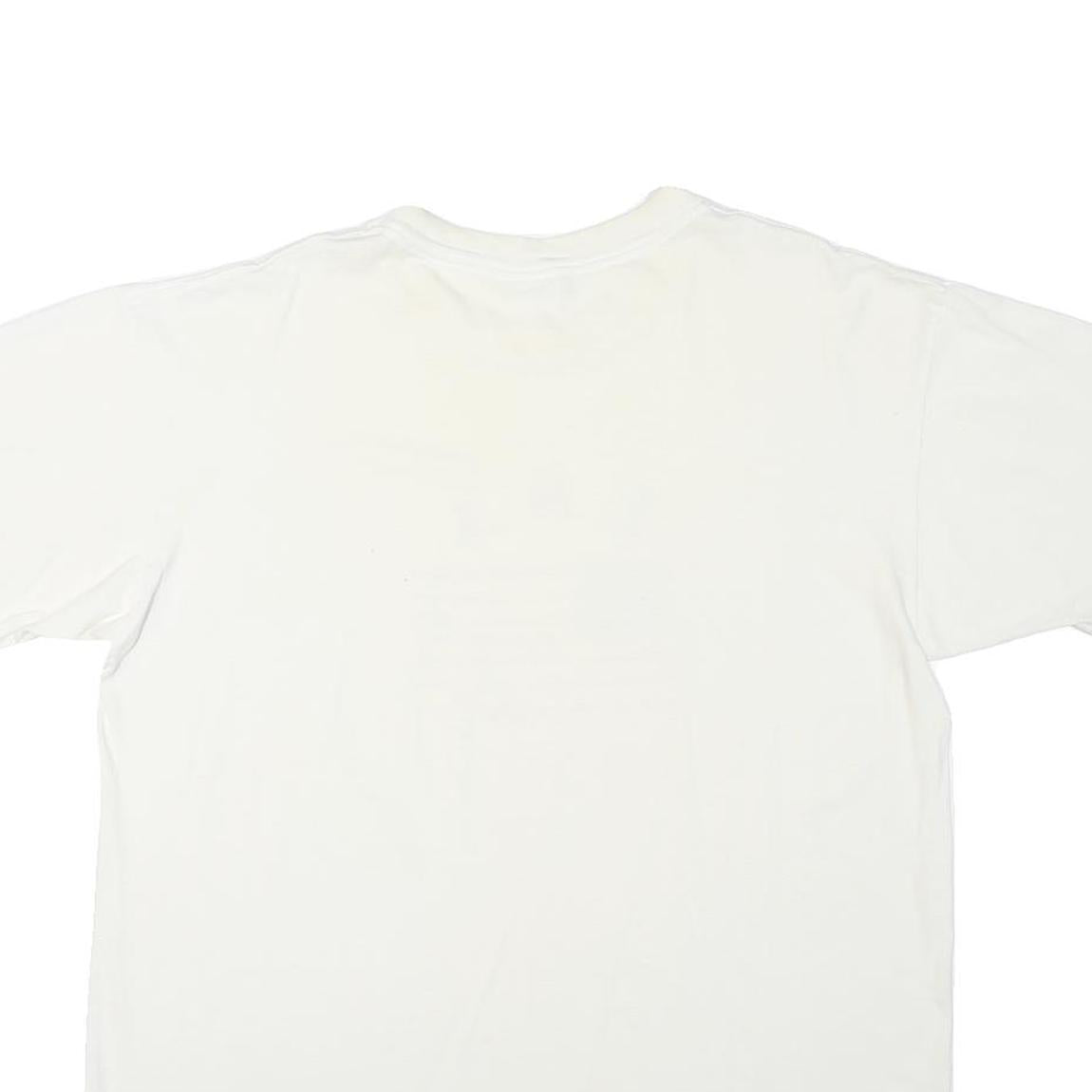 PRO SPORT Mens White USA Flag Graphic T-Shirt L Short Sleeve Crew Neck Cotton