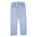 WRANGLER Mens Jeans Blue Regular Straight Denim Light W33 L30 Cotton Blend Zip