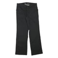 DICKIES Womens Black Regular Fit Straight Leg Cotton Blend Trousers W30 L29
