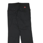 DICKIES Womens Black Regular Fit Straight Leg Cotton Blend Trousers W30 L29
