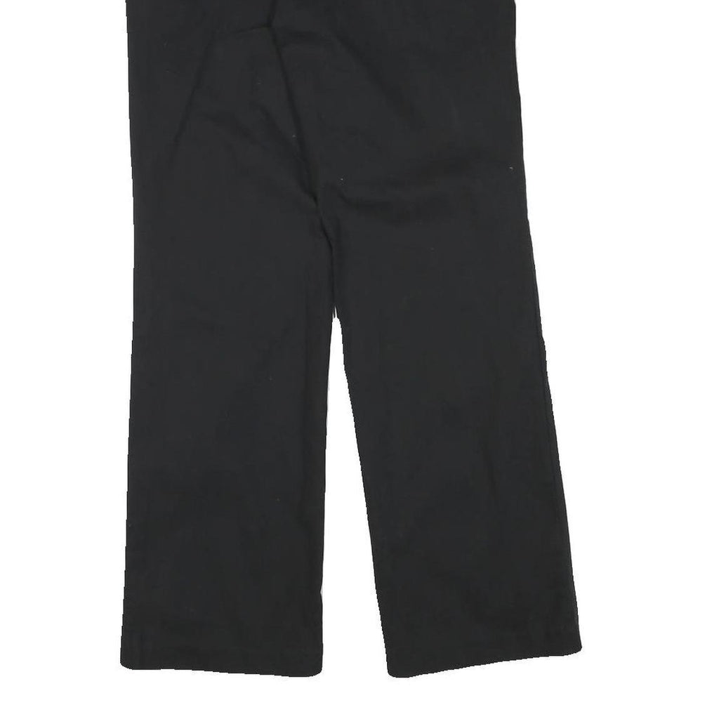 DICKIES Womens Black Regular Fit Straight Leg Cotton Blend Trousers W30 L29