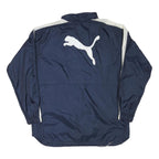 PUMA Mens Navy & White Swisscom Challenge Track Jacket L Nylon Zip Sport