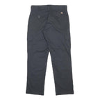 DICKIES Mens Regular Fit Black Cargo Trousers W32 L32 Workwear Zip Closure