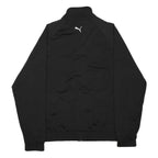 PUMA Mens Black Red & White Sports Logo Zip Jacket M Polyester Blend