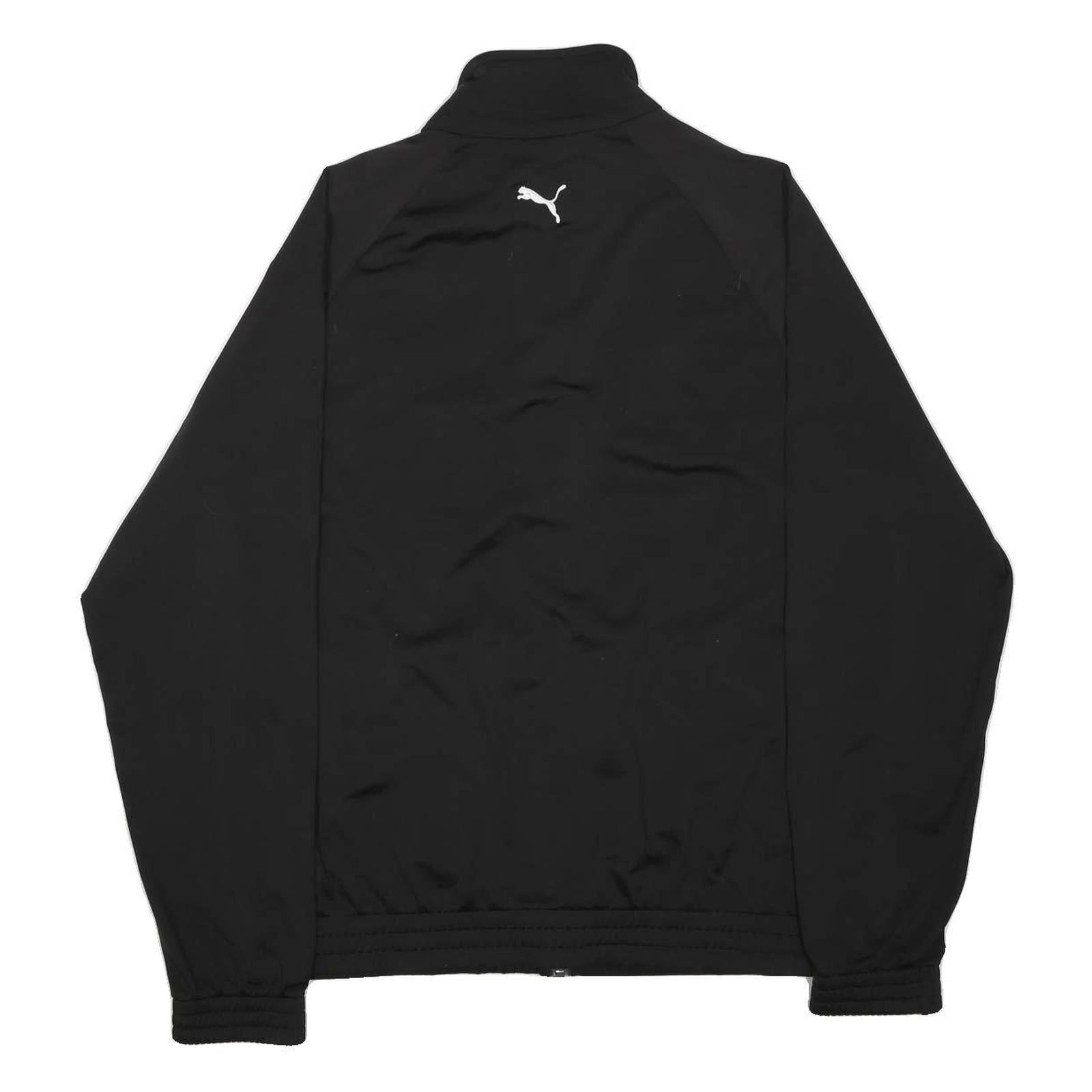 PUMA Mens Black Red & White Sports Logo Zip Jacket M Polyester Blend