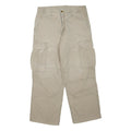 CARHARTT Mens Cotton Blend Beige Regular Cargo Trousers W32 L27 Workwear Casual