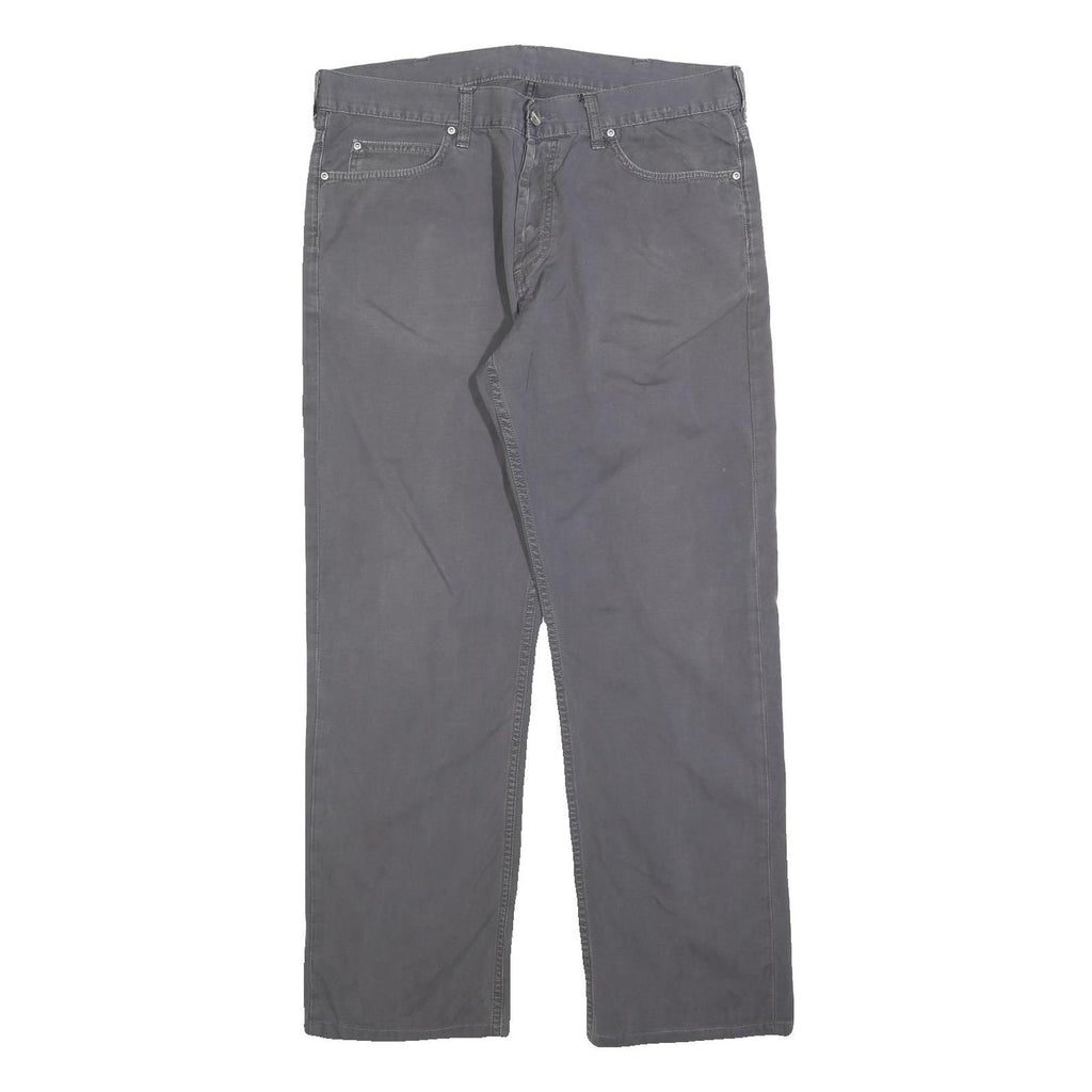 CARHARTT Mens Cotton Blend Grey Relaxed Straight Trousers W34 L29 Casual Wear