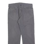CARHARTT Mens Cotton Blend Grey Relaxed Straight Trousers W34 L29 Casual Wear