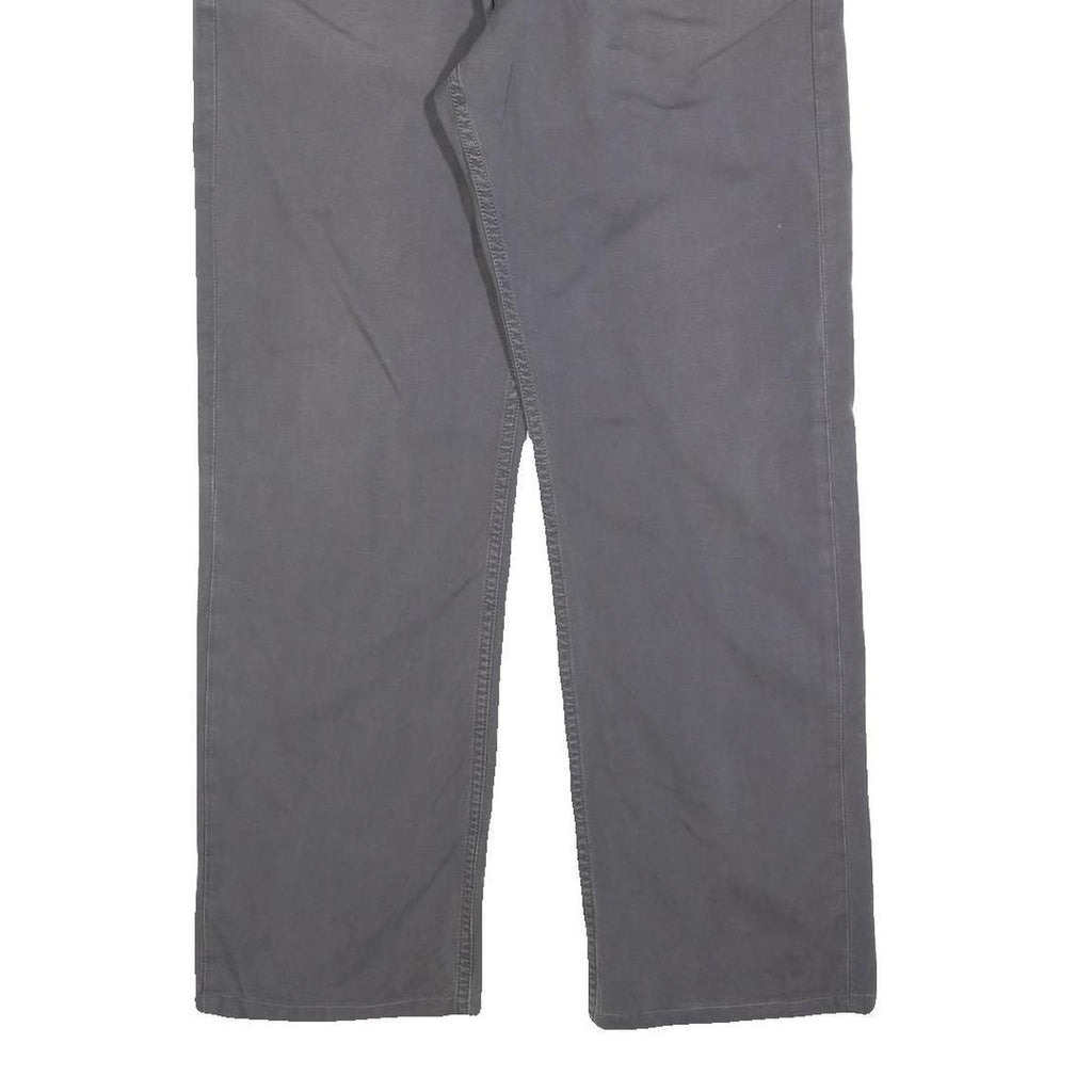 CARHARTT Mens Cotton Blend Grey Relaxed Straight Trousers W34 L29 Casual Wear
