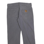 CARHARTT Mens Cotton Blend Grey Relaxed Straight Trousers W34 L29 Casual Wear