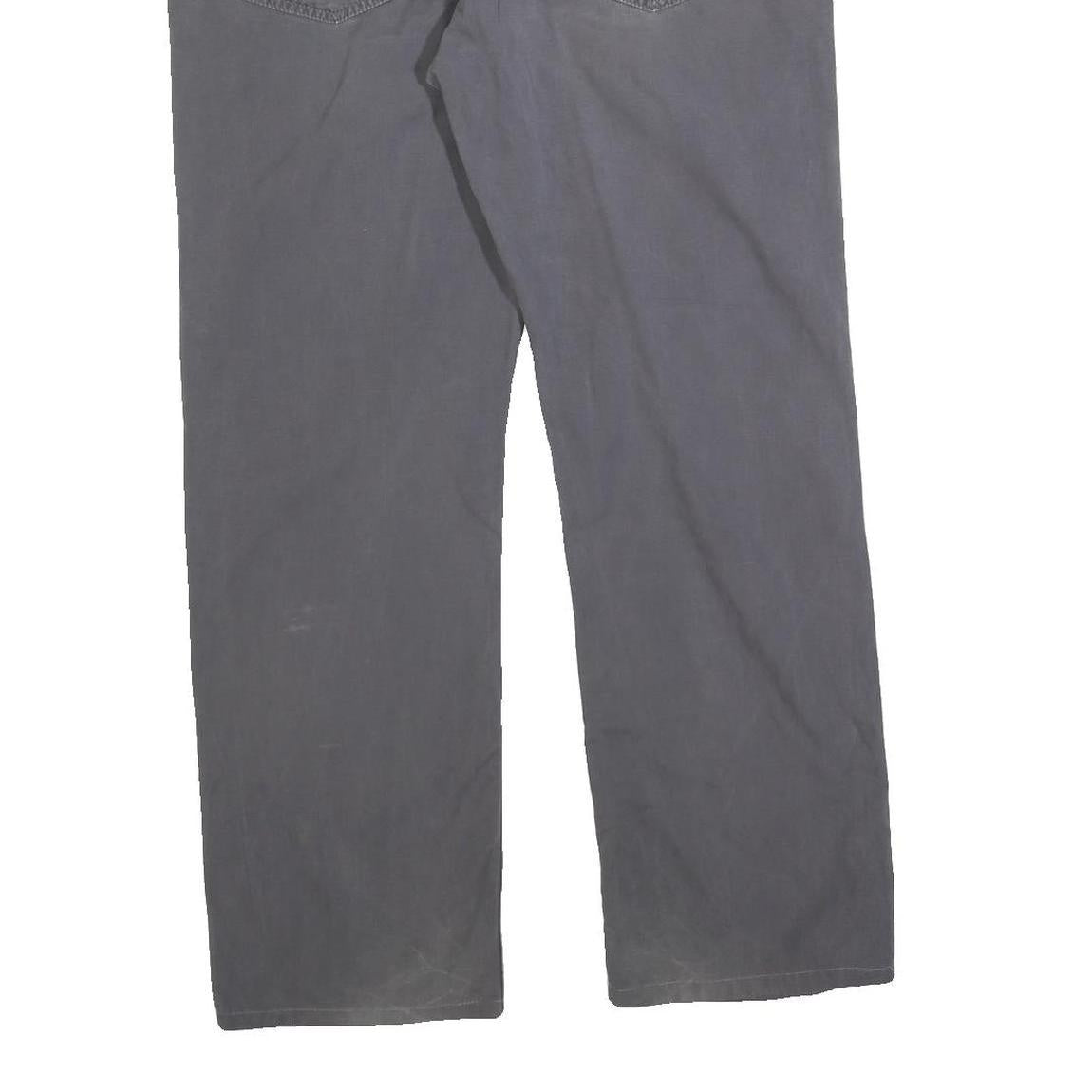 CARHARTT Mens Cotton Blend Grey Relaxed Straight Trousers W34 L29 Casual Wear