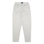 TRUSSARDI Womens Cotton White Slim Tapered Trousers W27 L30 Stylish Casual