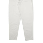 TRUSSARDI Womens Cotton White Slim Tapered Trousers W27 L30 Stylish Casual
