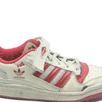 ADIDAS X Home Alone Forum Low Womens Lace-Up Trainers White & Red Leather UK 5
