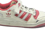 ADIDAS X Home Alone Forum Low Womens Lace-Up Trainers White & Red Leather UK 5