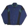 MTAPRO Mens Blue & Green Colourblock Zip Jacket XL Polyester Windbreaker