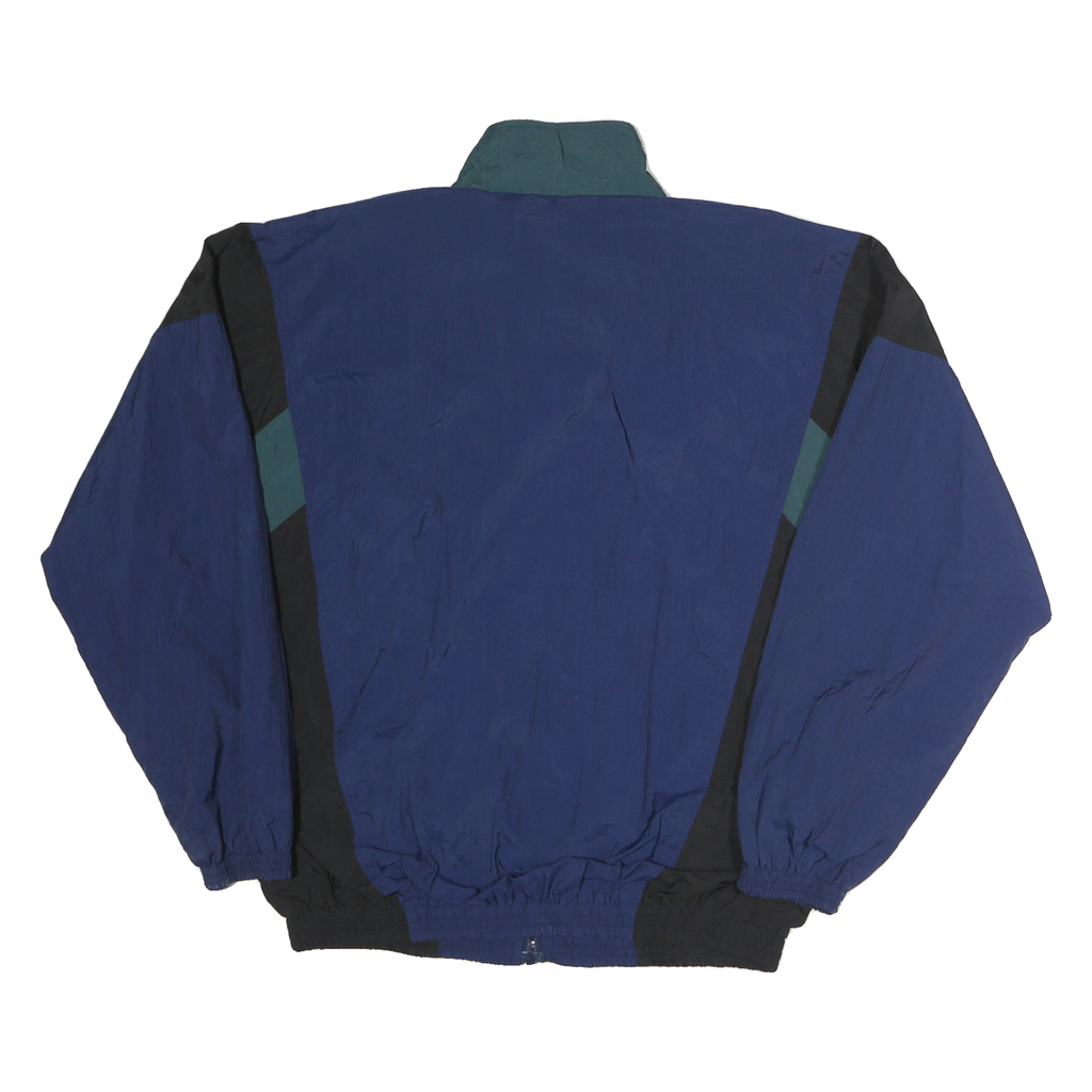 MTAPRO Mens Blue & Green Colourblock Zip Jacket XL Polyester Windbreaker