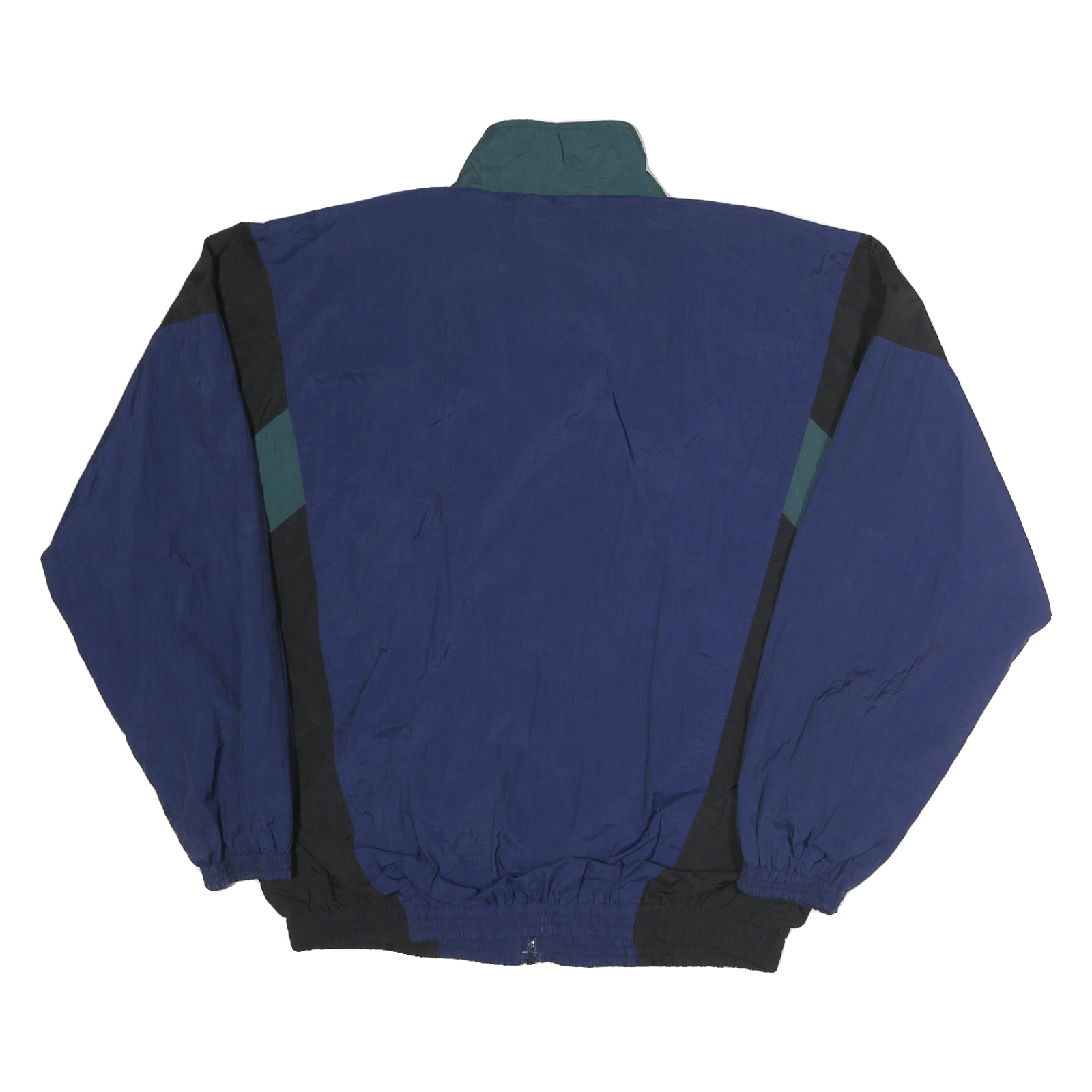 MTAPRO Mens Blue & Green Colourblock Zip Jacket XL Polyester Windbreaker