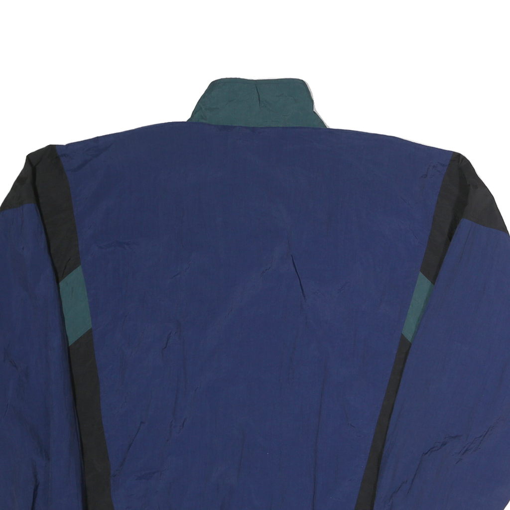 MTAPRO Mens Blue & Green Colourblock Zip Jacket XL Polyester Windbreaker