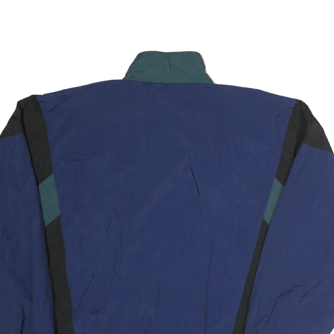 MTAPRO Mens Blue & Green Colourblock Zip Jacket XL Polyester Windbreaker