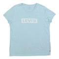 LEVI'S Womens Light Blue T-Shirt L Short Sleeve Crew Neck Cotton Blend Casual