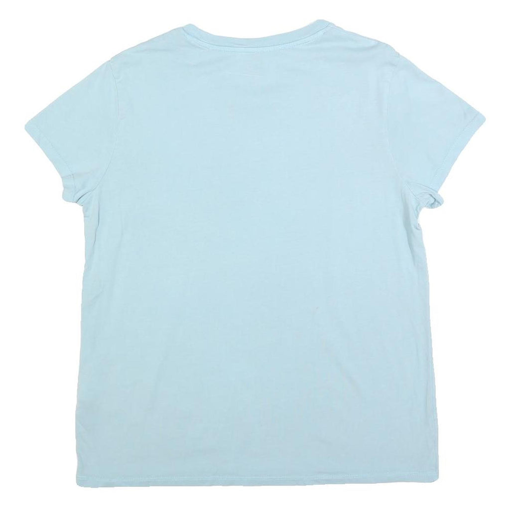 LEVI'S Womens Light Blue T-Shirt L Short Sleeve Crew Neck Cotton Blend Casual