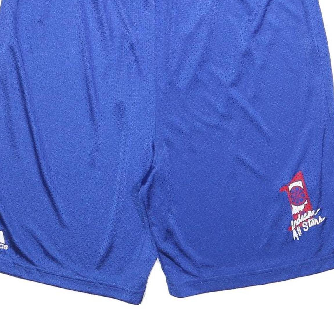 ADIDAS Mens Blue Casual Shorts L W32 All Stars Logo Athletic Sports