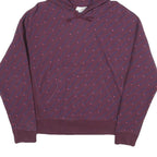 CHAMPION REVERSE WEAVE Mens Maroon & Pink Hoodie L Cotton Pullover Patterned