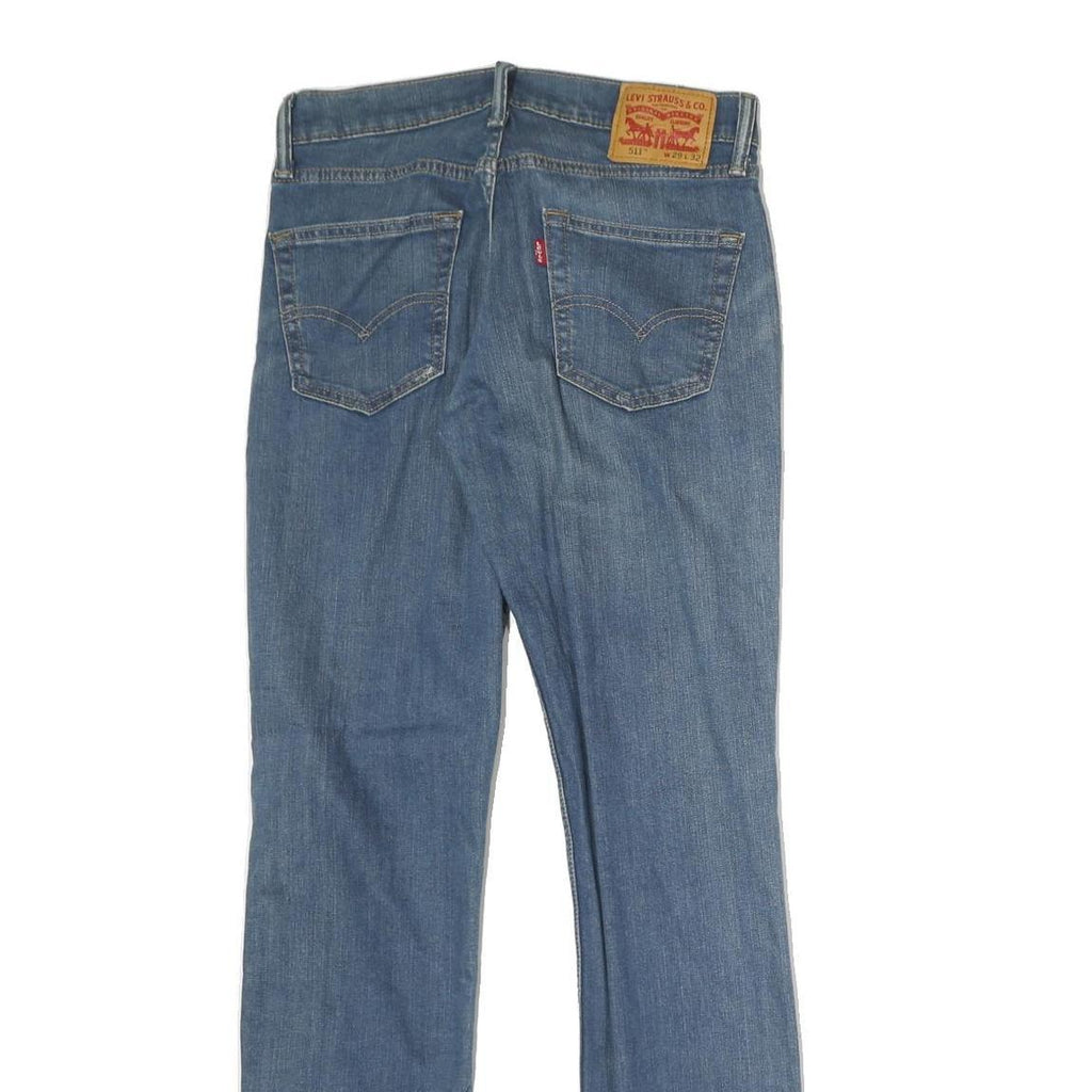 LEVI'S 511 Mens Jeans Blue Slim Skinny Denim Medium W29 L32 Zip Closure