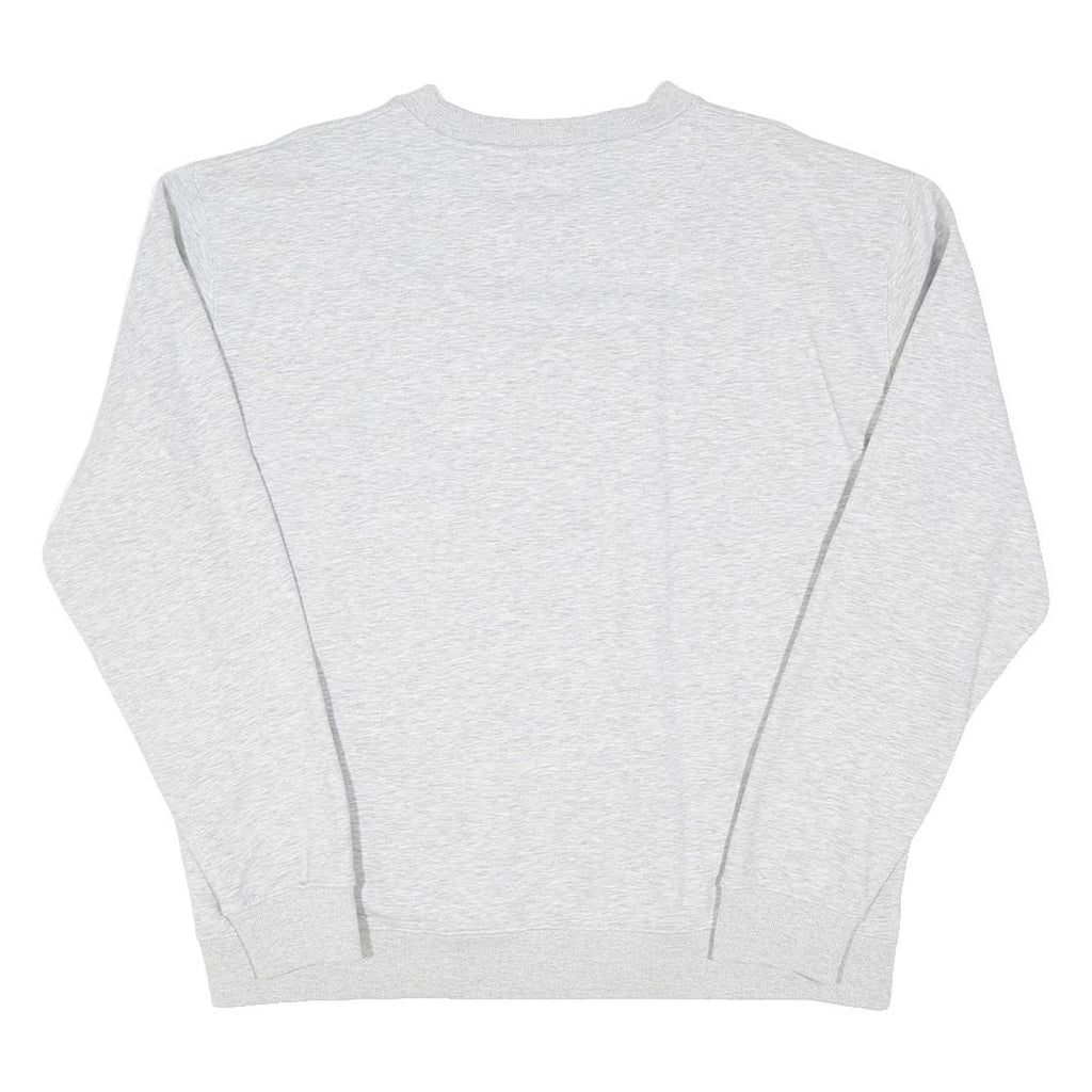 KARL KANI Mens Grey Sweatshirt Crew Neck L Cotton Blend Logo Embroidered