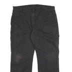 DICKIES Mens Cotton Black Regular Straight Trousers W38 L30 Workwear Casual
