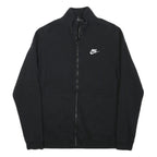 NIKE Mens Black Jacket M Cotton Blend Plain Zip Casual Sportswear