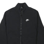 NIKE Mens Black Jacket M Cotton Blend Plain Zip Casual Sportswear