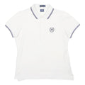 POLO RALPH LAUREN Mens White Navy Tennis Short Sleeve Plain XL Cotton Polo Shirt